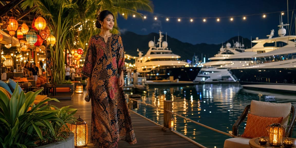 Had permainan dan bajet bertanggungjawab gaya batik Langkawi Malaysia